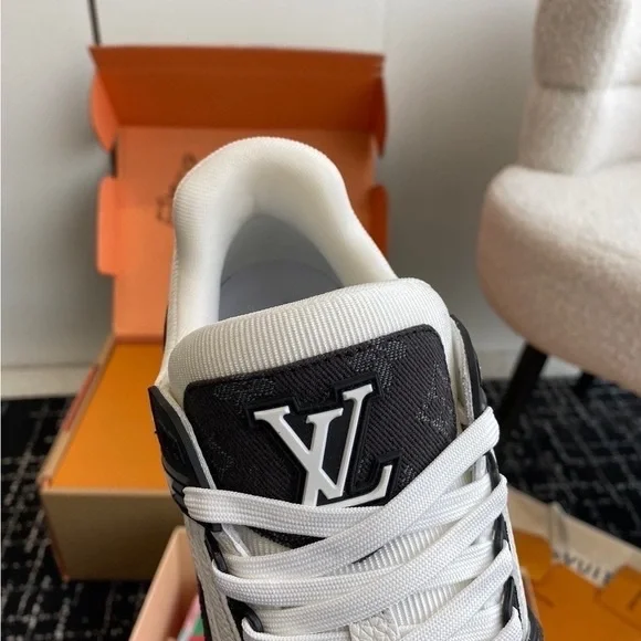 Louis Vuitton Black and White Sneakers